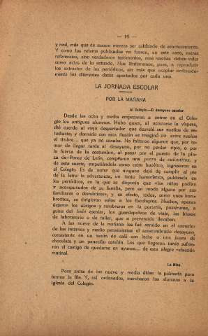 La jornada escolar. Por la mañana