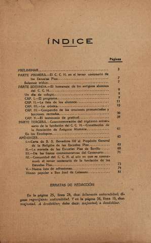 Indice. Erratas de redacción