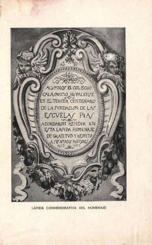 Lápida conmemorativa del homenaje