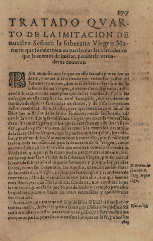 Tratado qvarto de la imitacion de nuestra Señora la soberana Virgen Maria, en que se descriuen en particular las virtudes ...