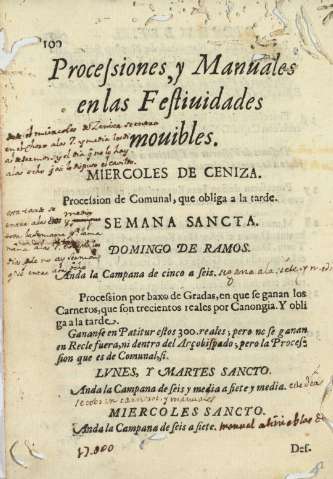 Processiones, y Manuales en las Festiuidades mouibles