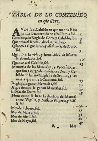Tabla de lo contenido en este libro