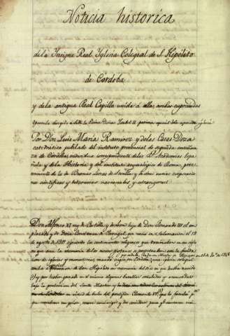 Noticia historica de la Insigne Real Iglesia Colegial de S. Hipólito de Córdoba