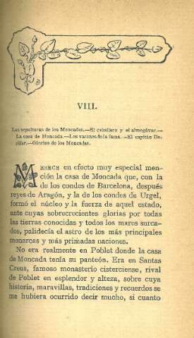 VIII. Las sepulturas de los Moncadas...
