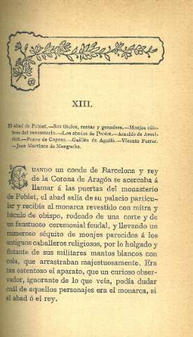 XIII. El abad de Poblet...