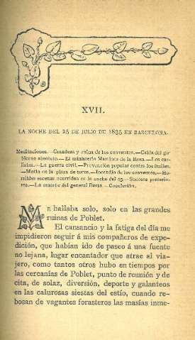 XVII. La noche del 25 de Julio de 1835 en Barcelona