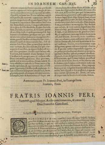 Fratis Ioannis Feri, Summae apud Mogun. Aedis concionatoris,& coenobii Diui Francisci Guardiani