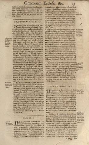 Graecorvm ecclesia. Haeresis