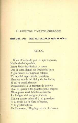 San Eulogio. Oda