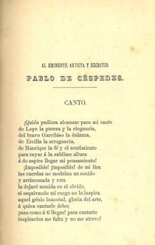 Pablo de Céspedes. Canto