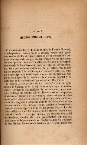 Capítulo X. Hechos embriológicos