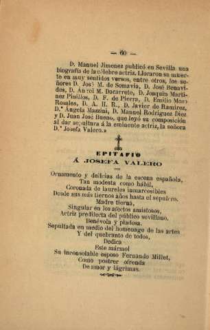 Epitafio á Josefa Valero