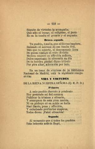 Vida y virtudes de la reina...