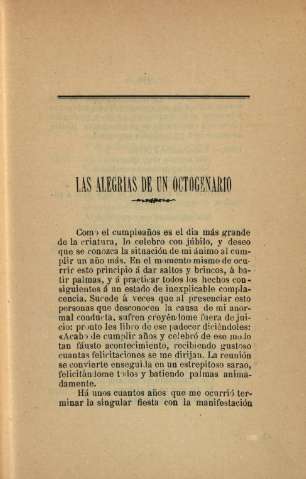 Las alegrias de un octogenario