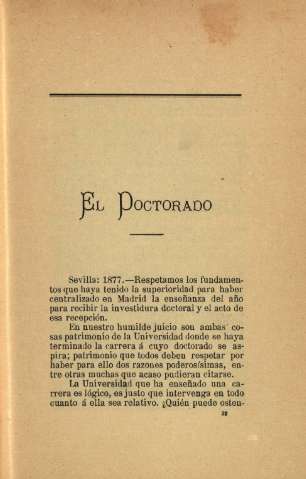 El doctorado