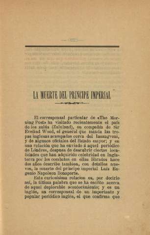 La muerte del principe imperial