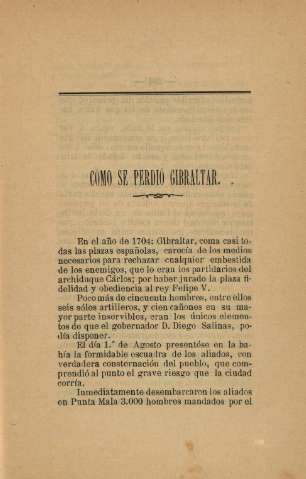 Cómo se perdió Gibraltar