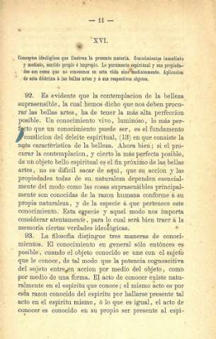 XVI. Conceptos ideológicos que ilustran la presente materia...