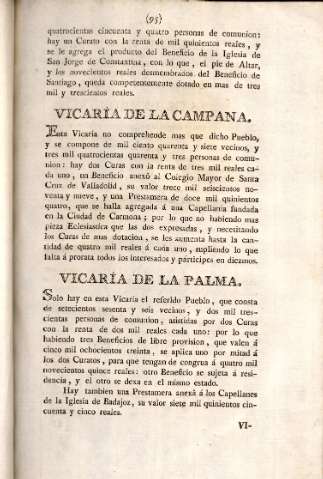 Vicaría de la Campana. Vicaría de la Palma