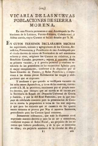 Vicaría de las nuevas poblaciones de Sierra Morena