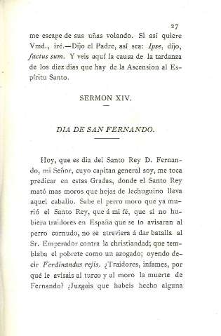 Sermon XIV. Dia de San Fernando