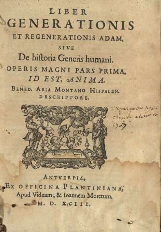 Liber generationis et regenerationis Adam, sive De historia Generis humani ...