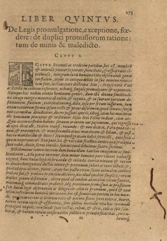 Liber qvintvs. De legis promulgatione,exceptione, foedere : de duplici promissorum ratione : tum de minis & maledicto