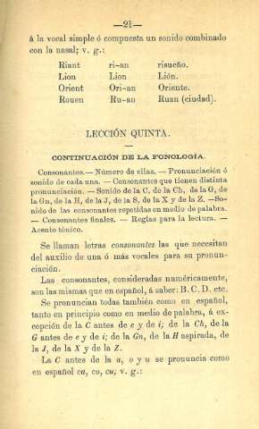Lección Quinta