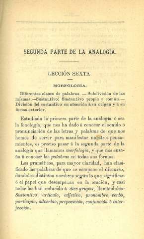 Lección Sexta