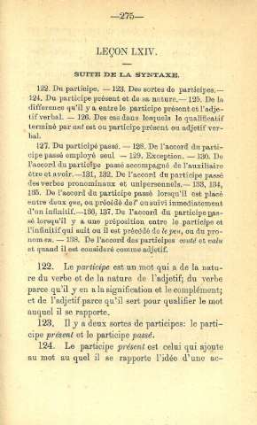 Leçon LXIV