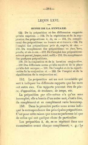 Leçon LXVI