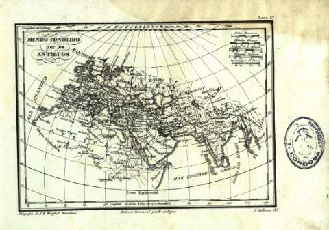 Mundo conocido por los antiguos. Lám. 1