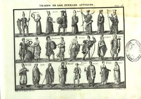 Trages de los pueblos antiguos. Lám.13