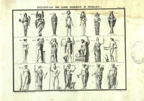 Estatuas de los dioses e idolos. Lám.17