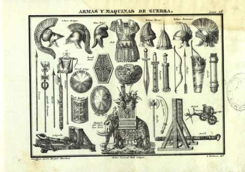 Armas y maquinas de guerra. Lám.18