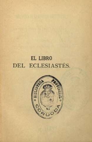 El libro del Eclesiastés