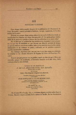 III. Noticias y dudas