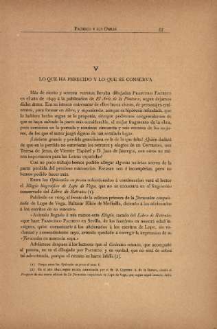 V. Lo que se ha perecido y lo que se conserva