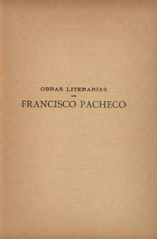 Obras literarias de Francisco Pacheco