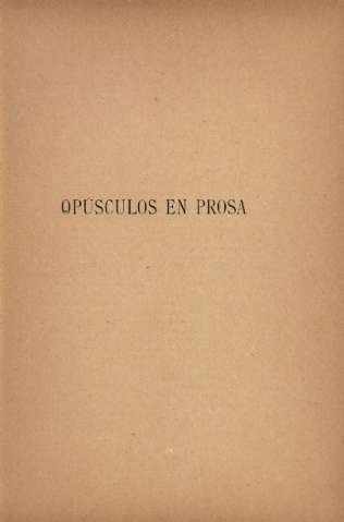 Opúsculos en prosa