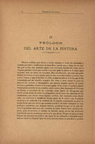 II. Prólogo del arte de la pintura