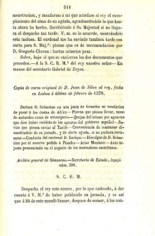 Copia de carta... Último de febrero de 1578