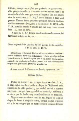 Carta original... 14 de abril de 1578