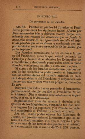 Capítulo VIII. Del juramento de los Jurados