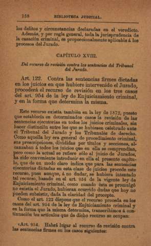 Capítulo XVIII. Del recurso de revisión contra las sentencias del Tribunal del Jurado