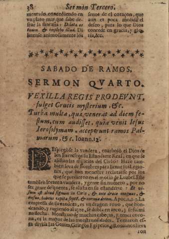 Sabado de ramos. Sermon cvarto.