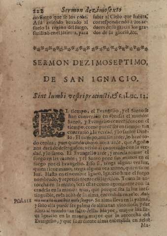Sermon dezimoseptimo de San Ignacio