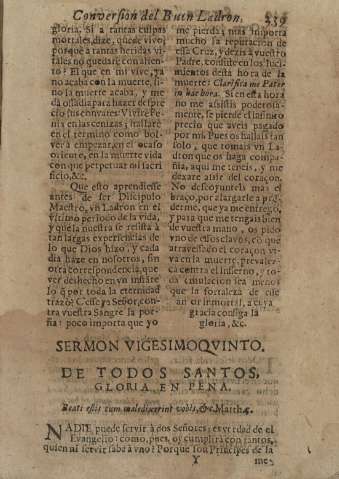 Sermon vigesimoqvinto. De todos santos. gloria en pena