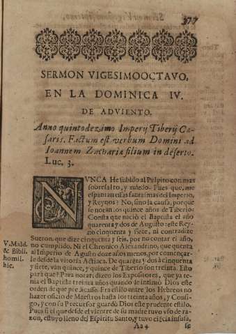Sermon vigesimooctavo, en la dominica IV de Adviento