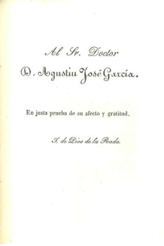 Al  Sr. Doctor D. Agustin José García